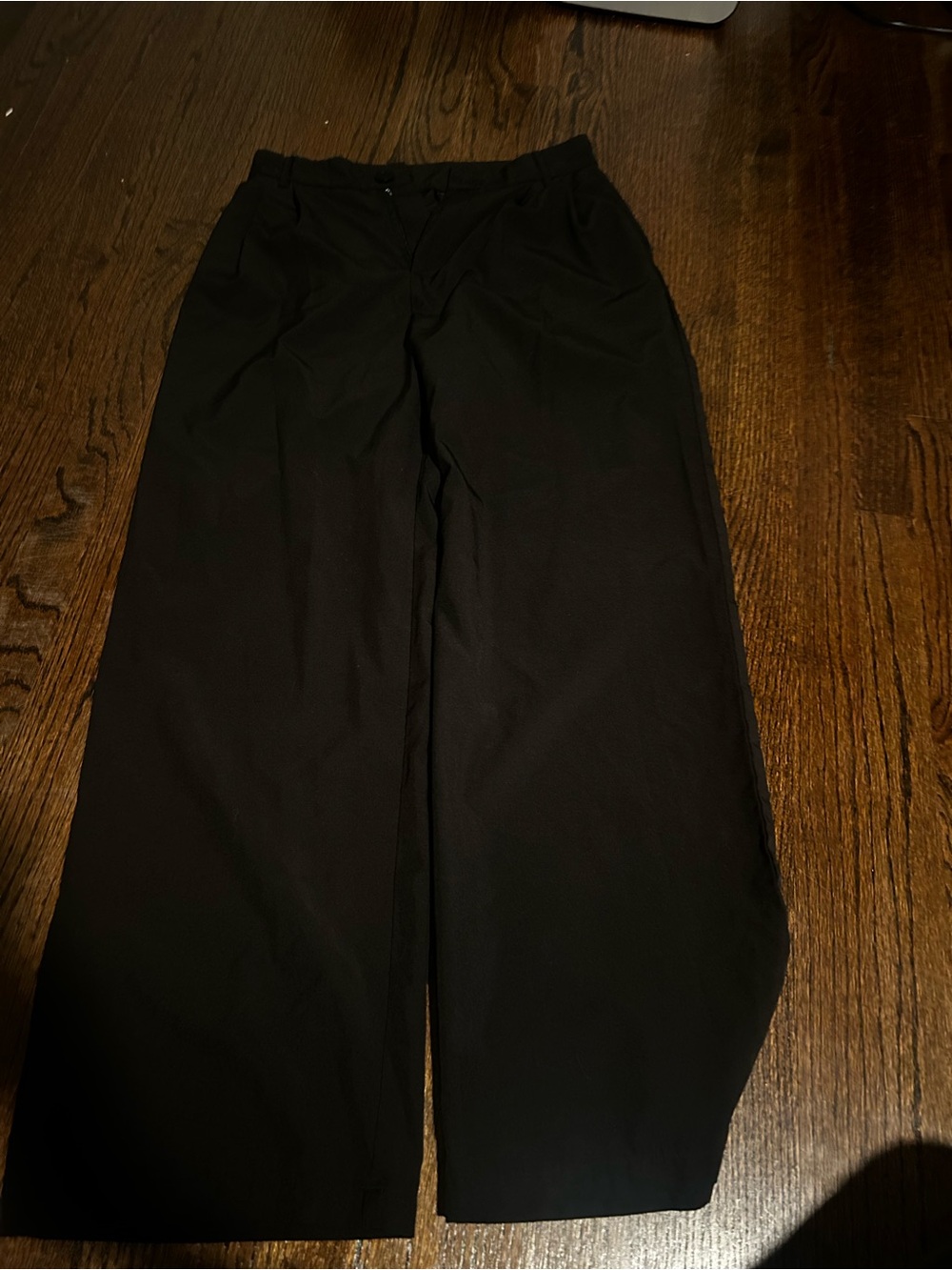 SHEIN Black Wide-Leg Chinos